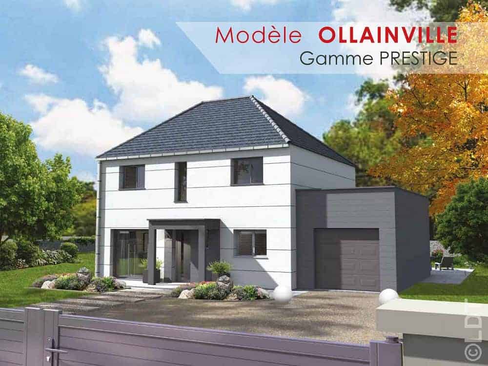 maison contemporaine avec porche d'entrée dans le 02, par Maisons LDT