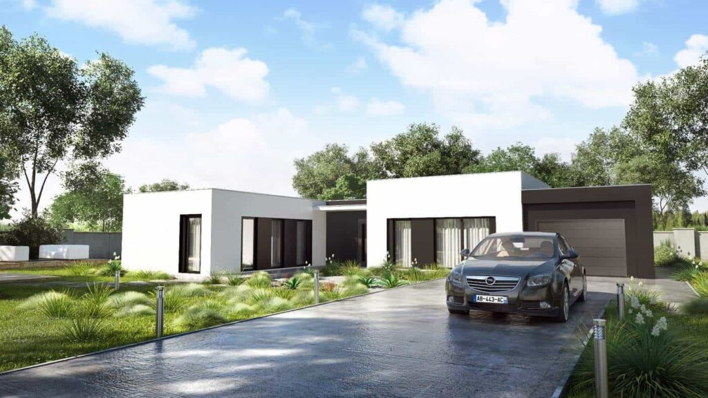maison moderne en U dans le 39, par Maisons Batilor