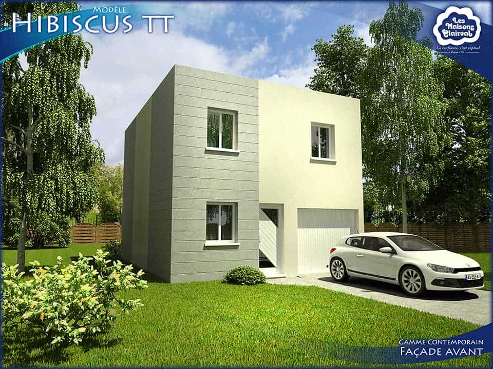 maison cubique à étage avec garage dans le 92, par les Maisons Clairval