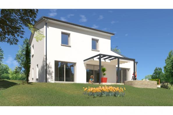 maison à étage avec pergola, par Maisons Partout