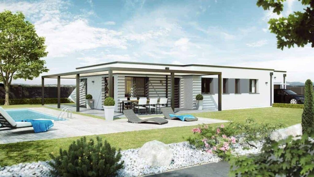 maison cubique de plain-pied dans l'Aisne, par Maisons Babeau Seguin
