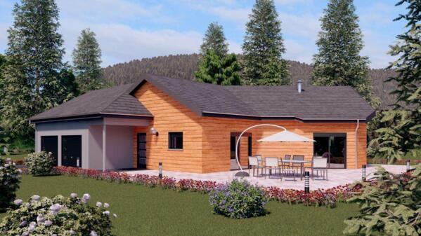 maison en bois de plain-pied dans le Jura, par Maisons CT