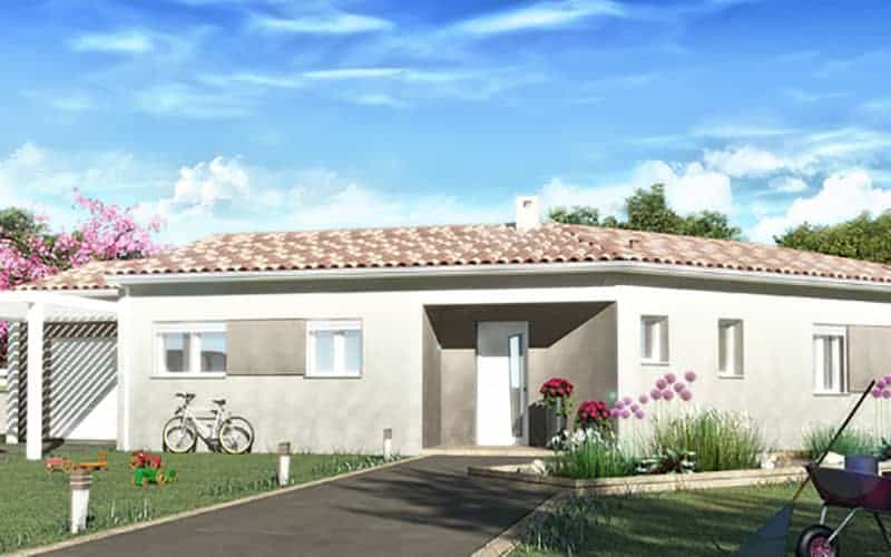 maison traditionnelle avec porche d'entrée dans l'Aude, par SM Maisons
