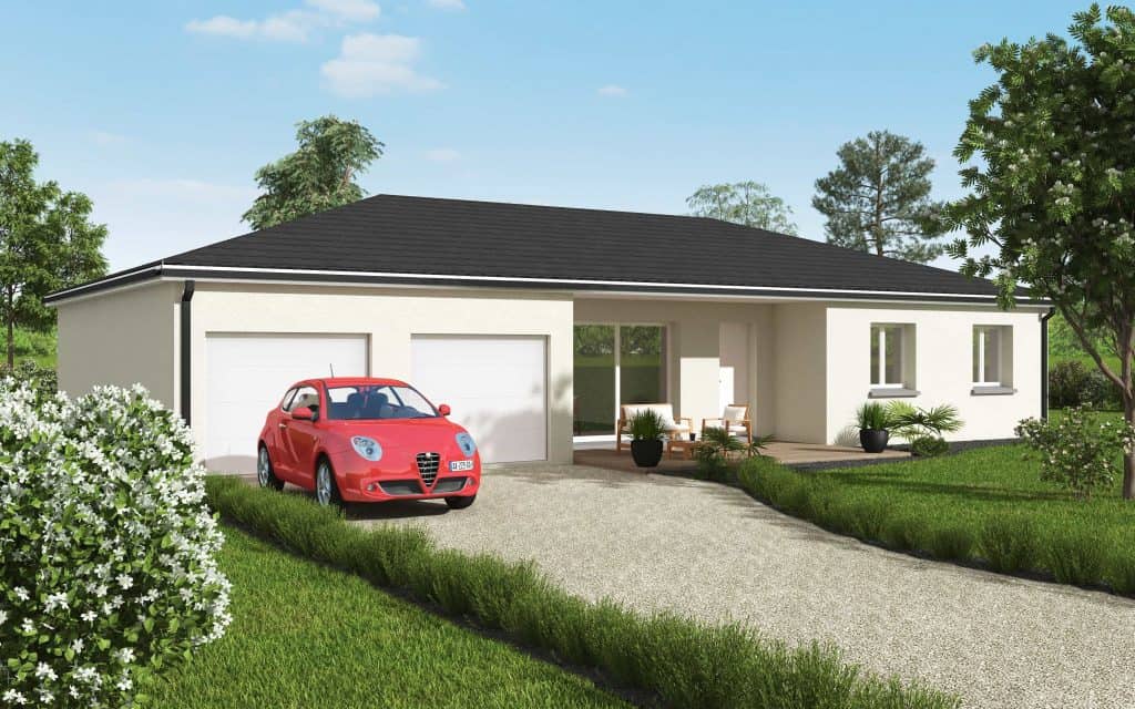 maison de plain-pied avec double garage dans l'Allier, par TradiEco