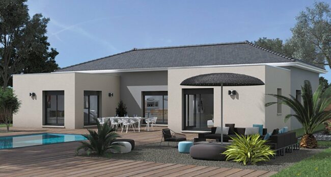 maison de plain-pied avec piscine dans l'Yonne, par Maisons France Confort