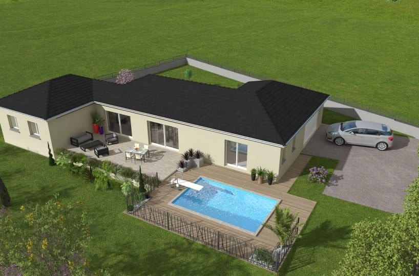 maison de plain-pied avec piscine dans le 03, par Scabb Constructeur