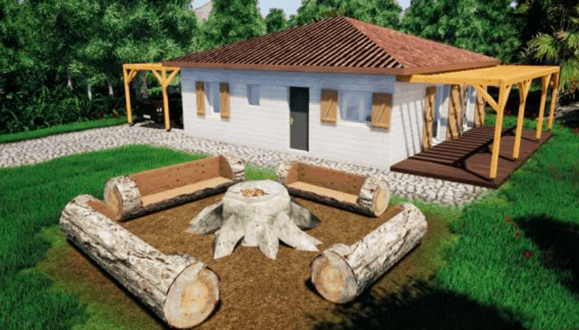 maison en bois de plain pied avec pergolas dans le Lot-et-Garonne, par Cogebois