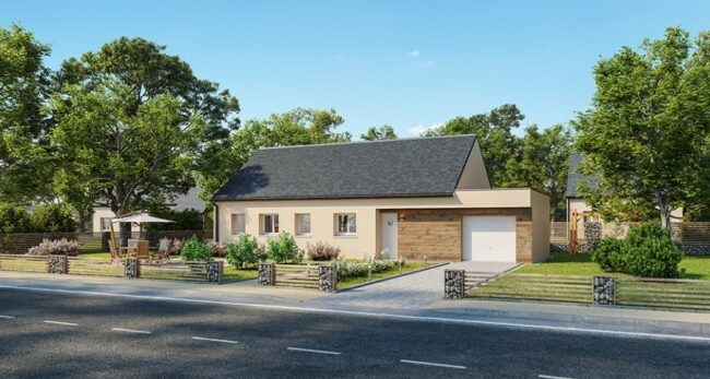 maison de plain-pied avec garage déporté dans les Ardennes, par Maisons France Confort