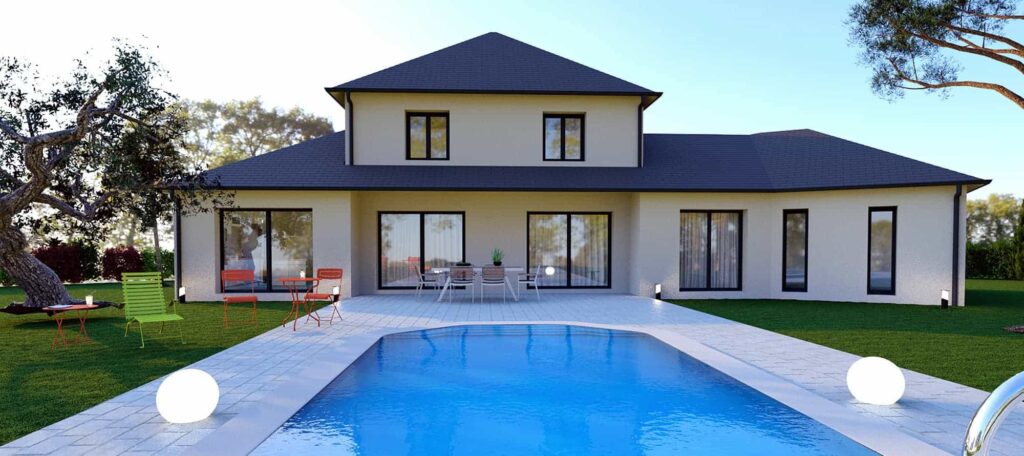 maison contemporaine avec piscine dans le 18, par Maison Laure