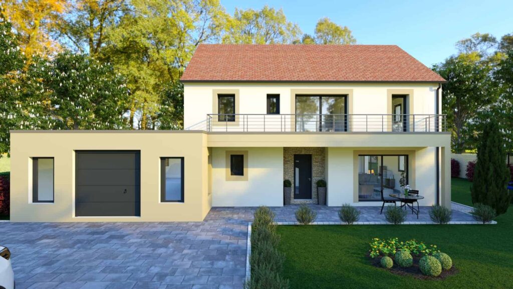 maison traditionnelle à étage avec garage dans le 89, par les Compagnons Constructeurs