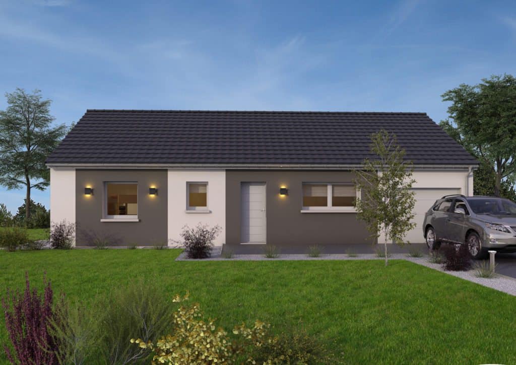 maison traditionnelle de plain-pied avec garage dans le 90, par Maisons Start