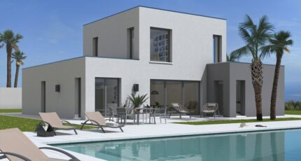 maison cubique avec piscine dans le 09, par Maisons France Confort
