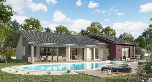 maison de plain-pied avec piscine dans le Lot, par IGC Construction