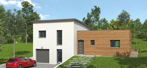 maison à ossature bois avec garage et sous-sol dans la Nièvre, par Natilia