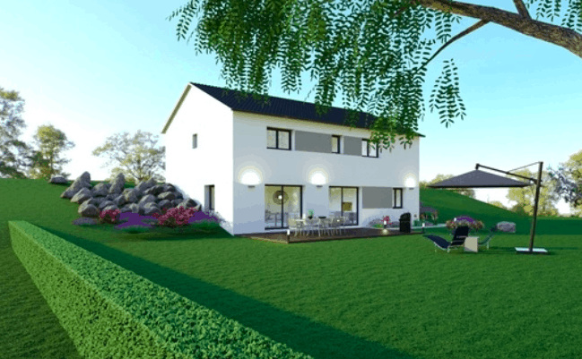 maison classique avec étage sur terrain en pente dans la Meuse, par Maisons d'en France Lorraine Sud