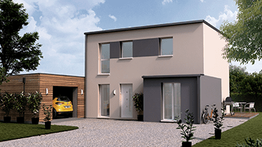 maison moderne à étage avec grandes fenêtres dans le Tarn-et-Garonne, par Mikit Montauban