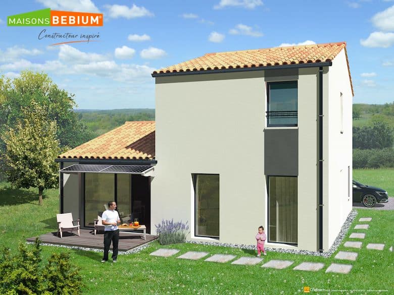 maison contemporaine à étage dans le 36, par Maisons Bebium