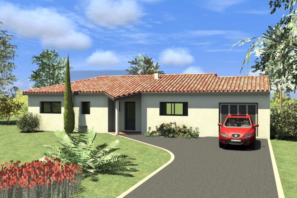 maison classique de plain-pied avec garage dans le 32, par AB Maisons