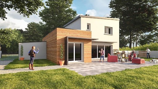 maison moderne à étage dans le 15, par Raymond Raynal