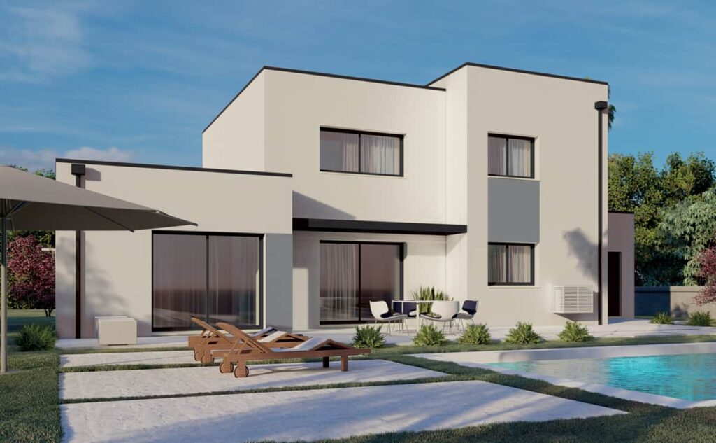 maison moderne à étage avec piscine dans le 37, par Maisons Pierre
