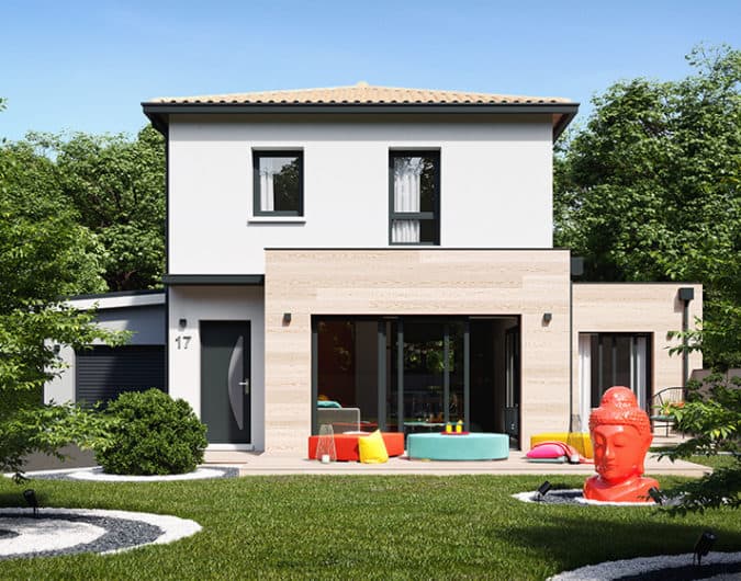 maison contemporaine avec garage déporté dans le 49, par Alliance Construction