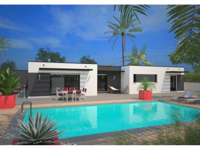villa contemporaine de plain-pied en U dans le 30, par Maisons Balency 