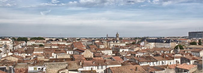 vue aérienne de Rochefort (Charente-Maritime, 17)