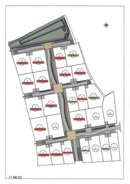 plan du Domaine des Genêts, nouveau lotissement à Campénéac (56)