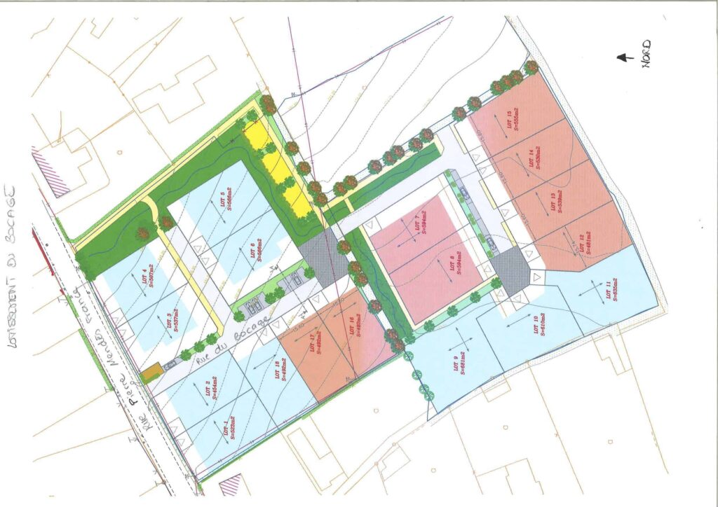 plan du Lotissement "Le Bocage", à Saint-Barnabé (22)
