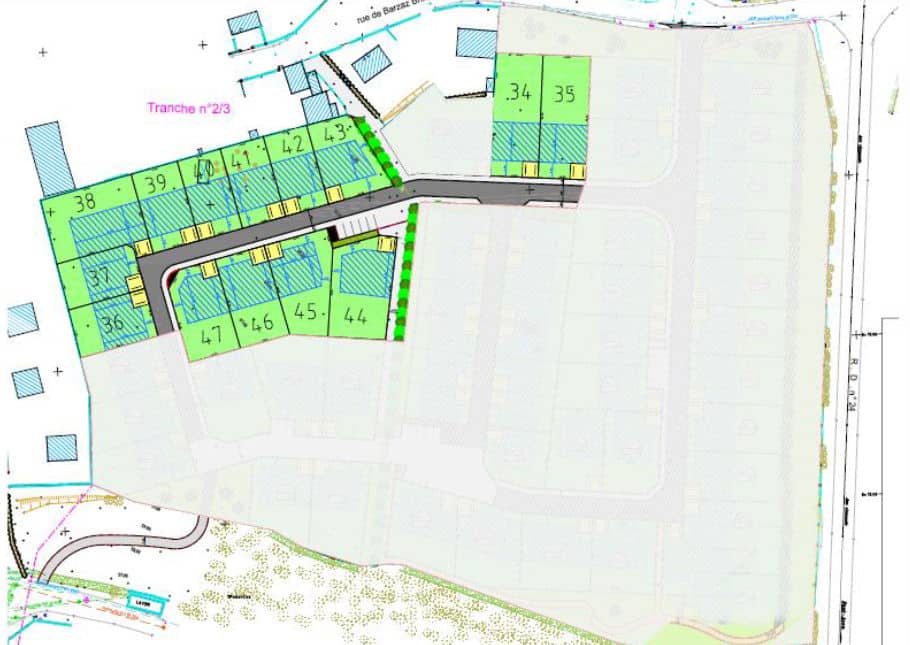 14 lots à vendre dans le lotissement Barzaz Breiz à Nizon, dans la commune de Pont-Aven (29)
