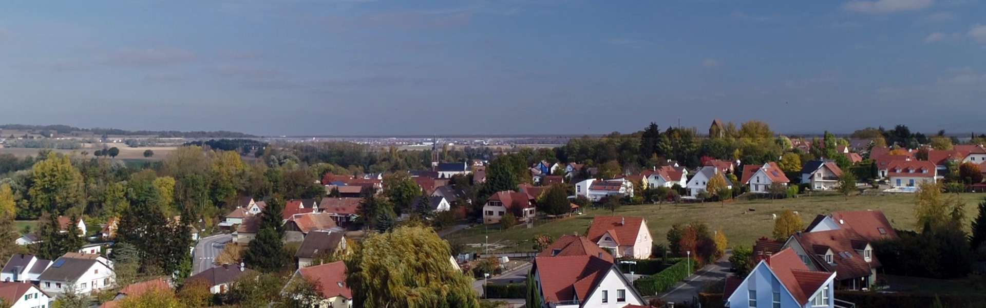 vue de la commune de Dietwiller (68)