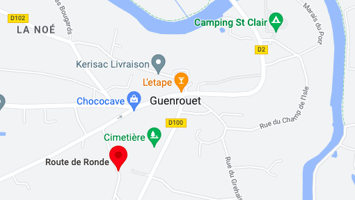 implantation du futur lotissement rue de Ronde, à Guenrouet (44)