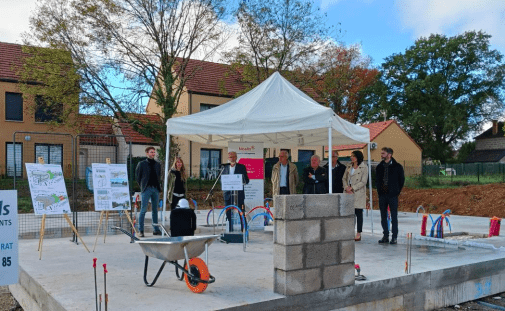 pose de la première pierre du Futur lotissement « Les Balcons d’Aquitaine », à Saint-Pantaléon-de-Larche (19)