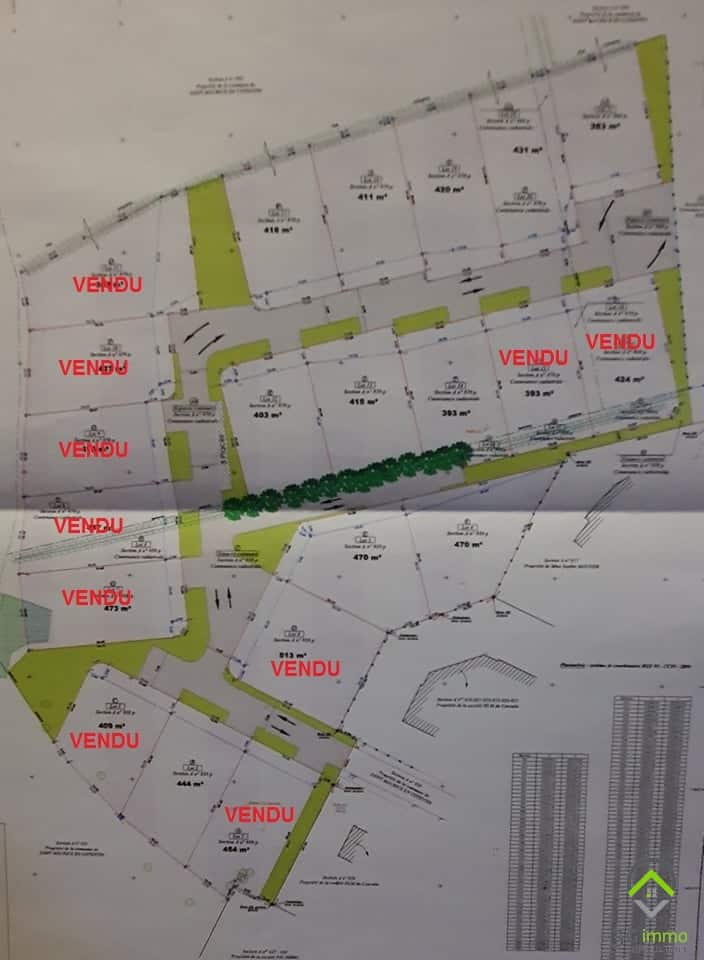 plan du futur lotissement à Saint-Maurice-en-Cotentin (50)