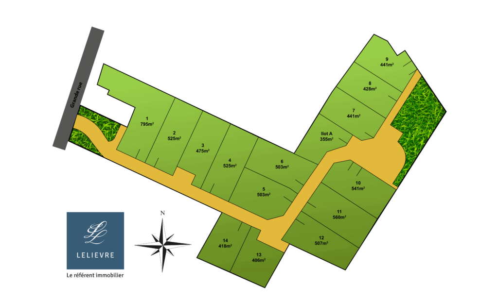 plan du Lotissement Camille-Claudel, à Bellevigne-en-Layon (49)