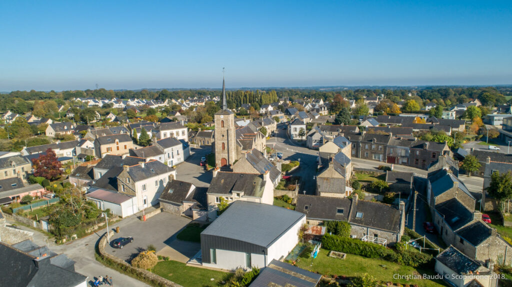 vue sur la commune de Berric, dans le Morbihan (56)