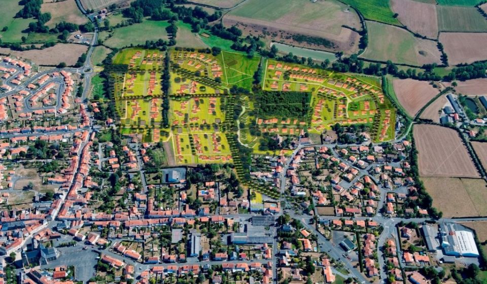 vue d'ensemble du Lotissement de la Baronnerie, au May-sur-Èvre (49)