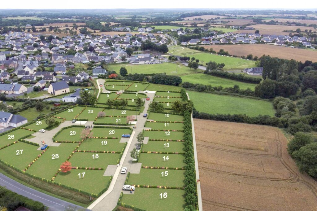plan du futur lotissement Saint Aubin, à Louvigné (53)