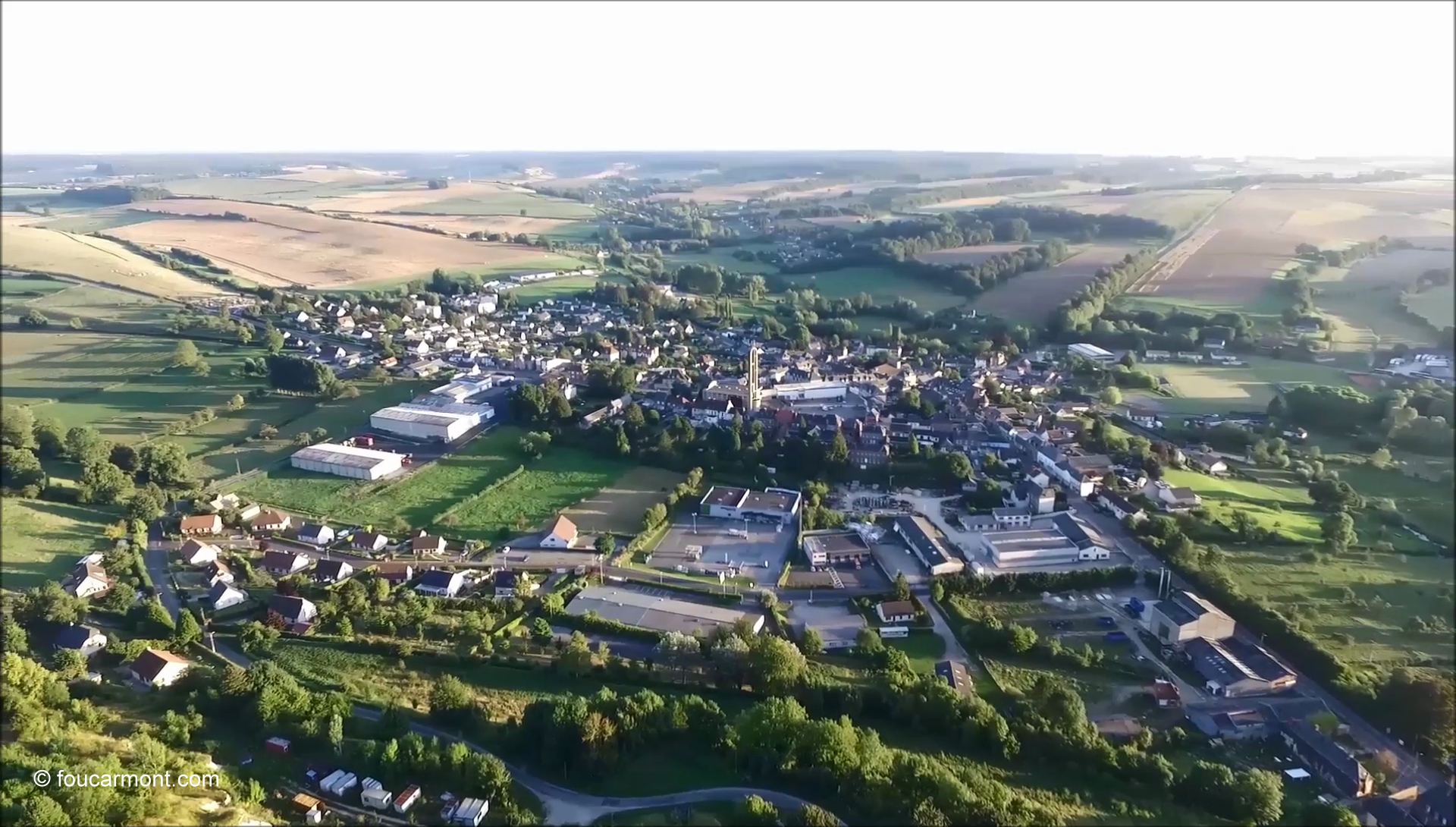 vue aérienne de Foucarmont, en Seine-Maritime (76)