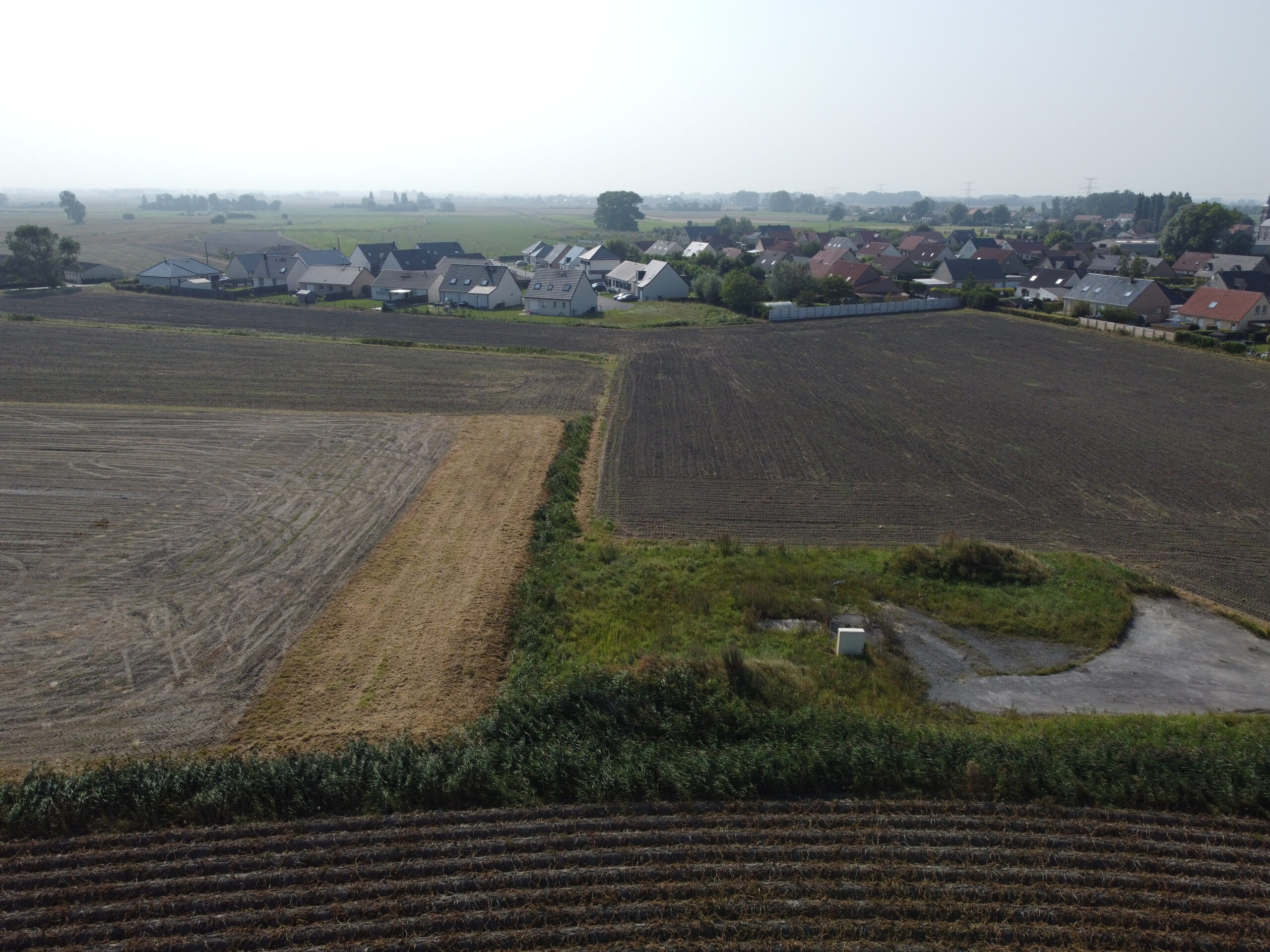 vue du futur lotissement &laquo;&nbsp;Le Domaine des Pinsons 2&nbsp;&raquo;, &agrave; Saint-Omer-Capelle (62)