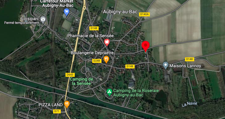 implantation du futur lotissement Rubempré, à Aubigny-au-Bac (59)