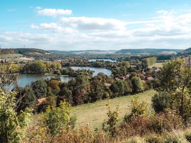 vue sur la commune d'Arques-la-Bataille (76)