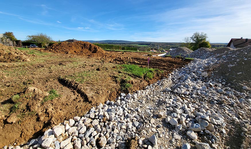 travaux au lotissement de la Reine, à La Vèze (25)