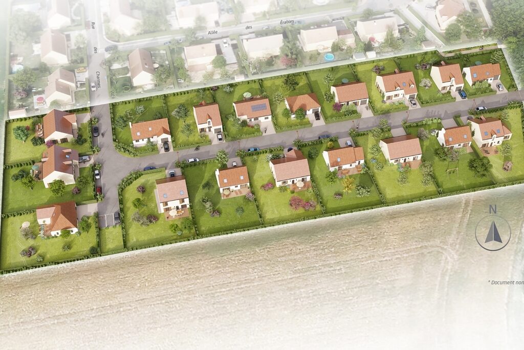 plan des nouveaux terrains à bâtir à Longchamp, dans la Côte-d'Or (21)