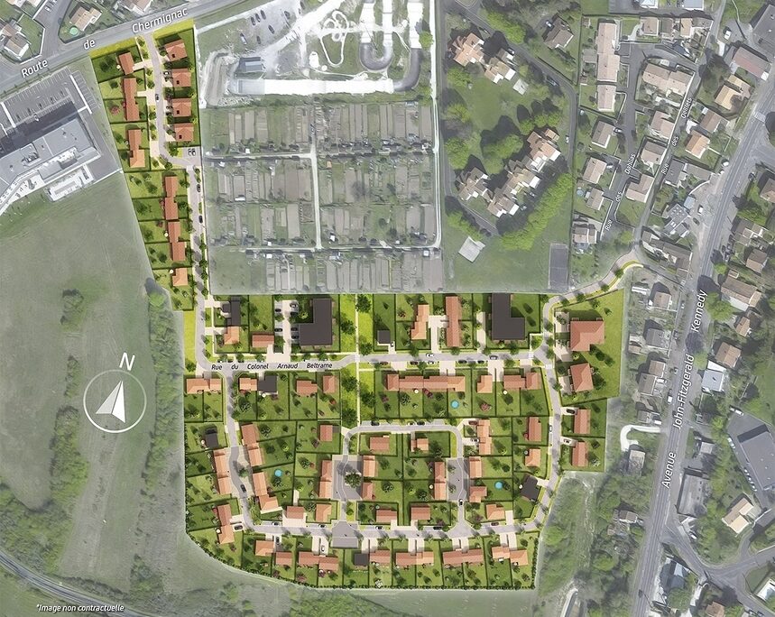 plan du programme "Sur Moreau", avec 30 nouveaux terrains à vendre à Saintes (17)