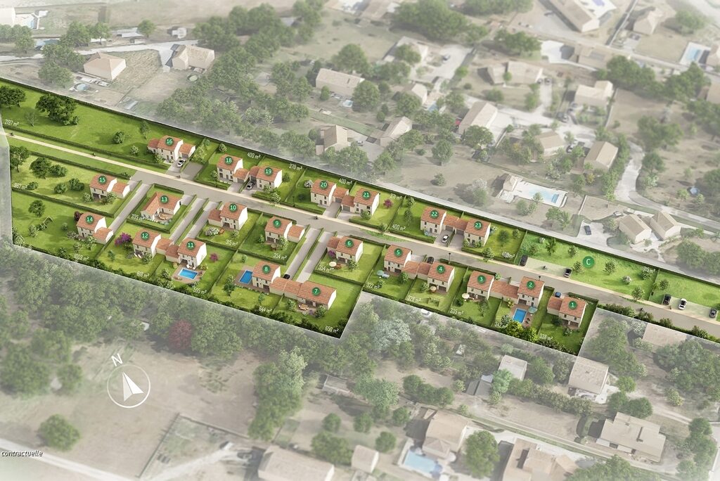 plan du programme "Le Domaine des Ilons", 24 nouveaux terrains à Cruas (07)