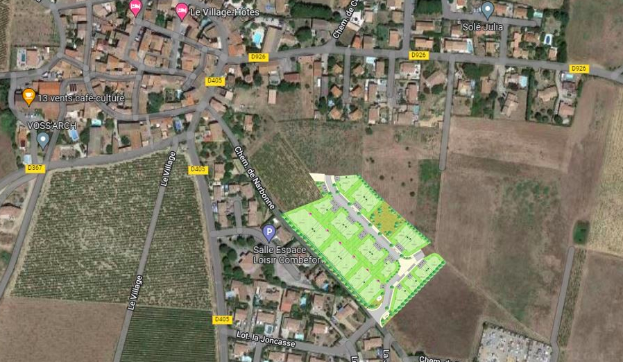 implantation du projet &laquo;&nbsp;Le Clos Flor&eacute;al&nbsp;&raquo;, &agrave; Sainte-Vali&egrave;re (11)