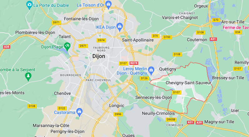 Chevigny-Saint-Sauveur, commune de Dijon Métropole, dans le département Côte d'Or (21)