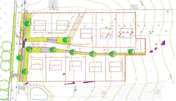 plan des futurs terrains du lotissement "Le Verger", à Stenay (55)