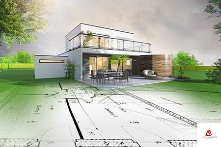 dessin des étapes pour faire construire une maison neuve